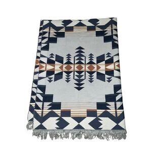 Pendelton Grey, Blue And Brown Desert Dawn Blanket Size 67.5 X 50